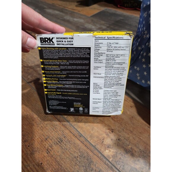 First Alert BRK SC7010BV Talking Photoelectric Smoke & Carbon Monoxide Alarm B12 - Picture 5 of 12